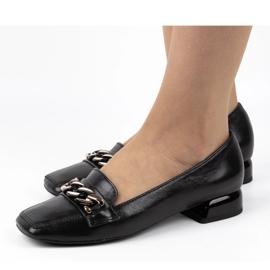 Exquisite Dámské kožené lodičky na vysokém podpatku 1451EX černé černá 1 Exquisite Dámské kožené lodičky na vysokém podpatku 1451EX černé černá 1