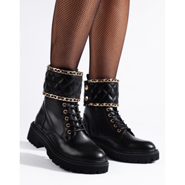 Shelovet dámské dělnice s prošívaným ornamentem černá 1