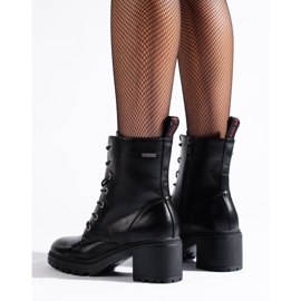 Černé dámské šněrovací tašky Vinceza na nízkém sloupku černá 2 Černé dámské šněrovací tašky Vinceza na nízkém sloupku černá 2