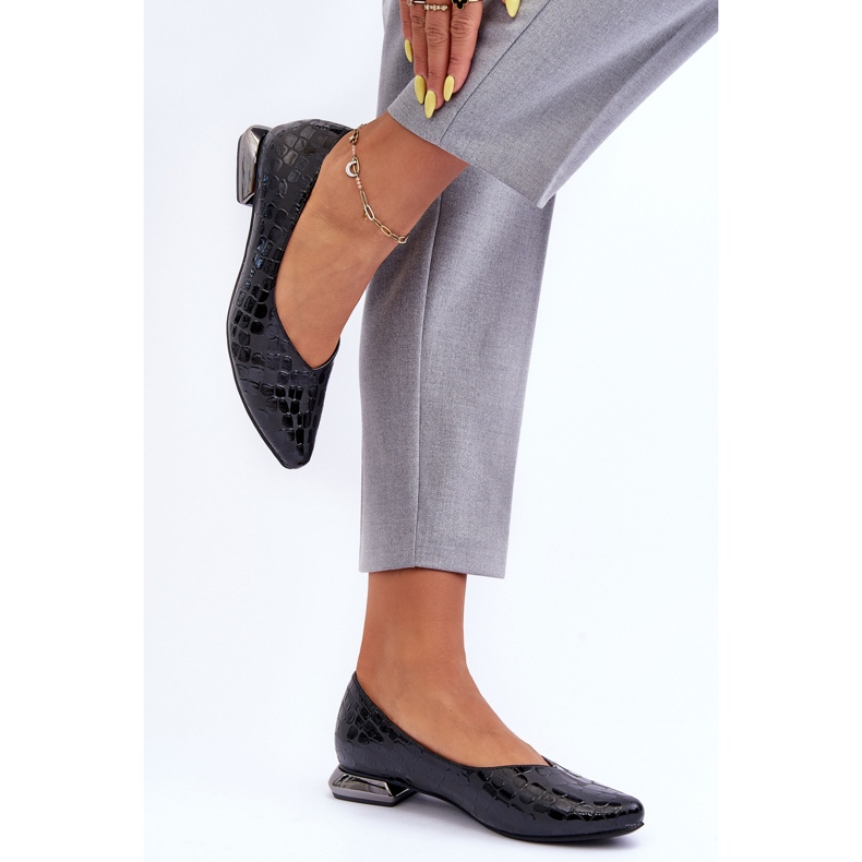 PD1 Vaani kožené ploché podpatky černé Vaani černá 1