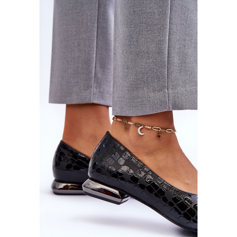 PD1 Vaani kožené ploché podpatky černé Vaani černá 2