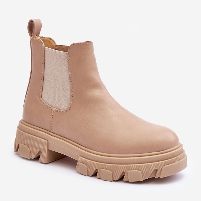 Kožené nízké kozačky Jodhpur Beige Alcanassa béžový 1 Kožené nízké kozačky Jodhpur Beige Alcanassa béžový 1