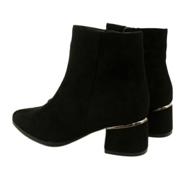 Evento Semišové boty se stříbrným zdobením, Černá 23BT35-6420 4