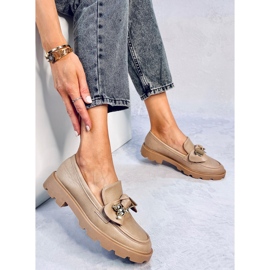 Honey Khaki zlatý medvídek mokasíny béžový 3