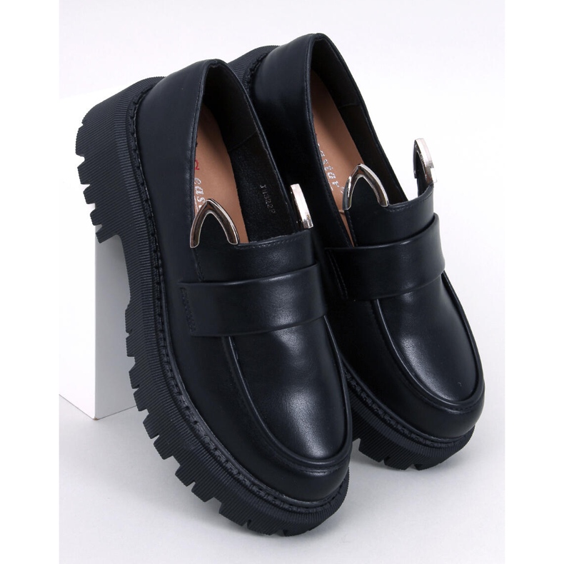 Mokasíny na platformě s ušima od Bunnies Black černý 1