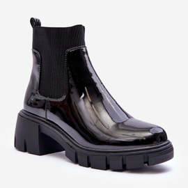 Dámské Chelsea Boots Lacquered Black Cirie černý 1