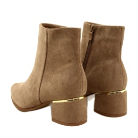 Evento Semišové kozačky se zlatým zdobením, Béžová 23BT35-6420 béžový 3