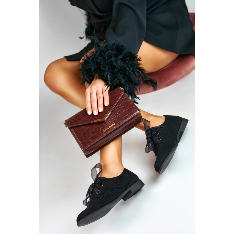 La.Fi Elegantní semišové boty černý 2