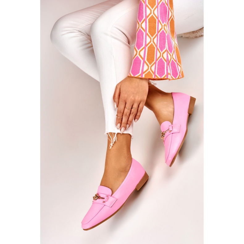 Růžové ploché boty růžový 1