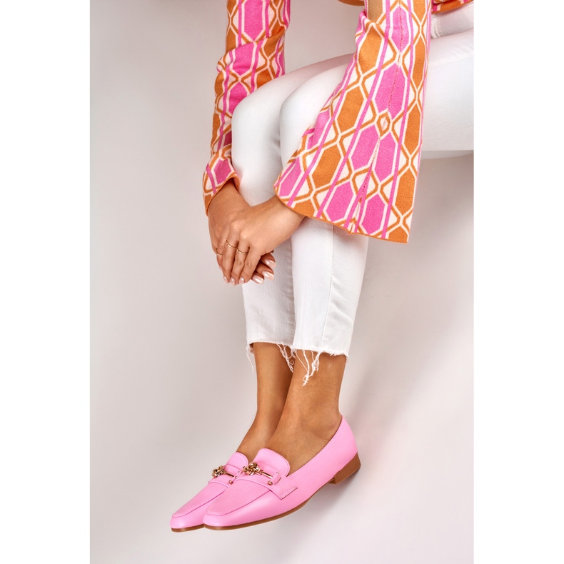 Růžové ploché boty růžový 2