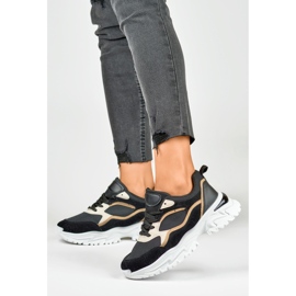 Černé dámské tenisky na bílé podrážce černý 2