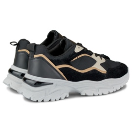 Černé dámské tenisky na bílé podrážce černá 1