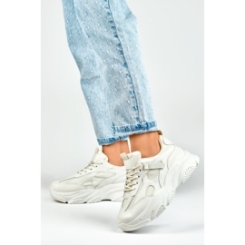 Dámské béžové tenisky se silnou podrážkou černá 2