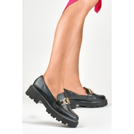 Dámské černé mokasíny z ekokůže černá 1