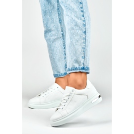 Klasické bílé dámské sportovní boty bílý 2