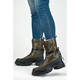 Dámské kozačky Garlin s vysokým zavazováním černá 2 Dámské kozačky Garlin s vysokým zavazováním černá 2