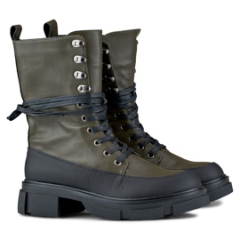 Dámské kozačky Garlin s vysokým zavazováním černá 1 Dámské kozačky Garlin s vysokým zavazováním černá 1