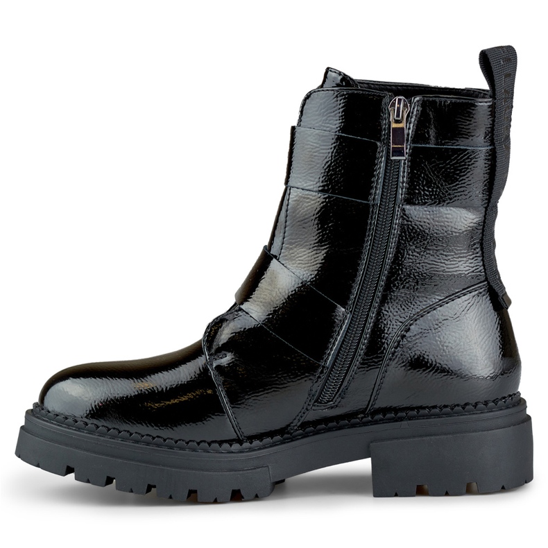 Lakované černé dámské pracovní boty Axelle černá 1
