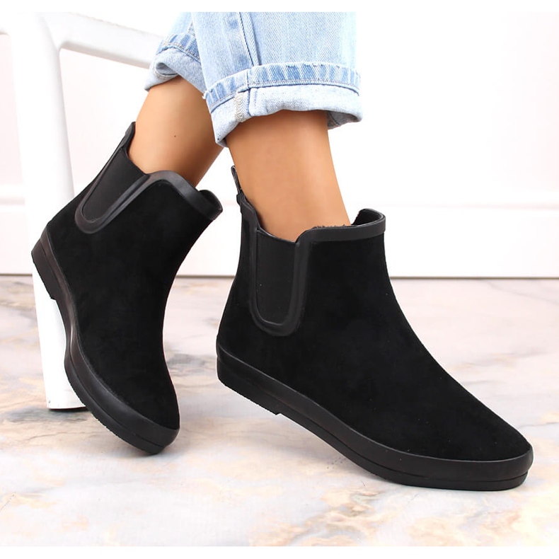 Holínky do deště voděodolné nazouváky černé Potocki RB36063 černá 1