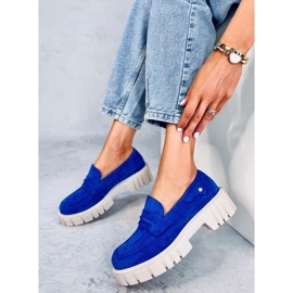 Platformové mokasíny Chandra Blue modrý 2