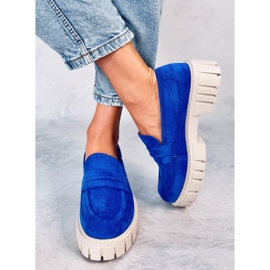 Platformové mokasíny Chandra Blue modrý 4