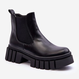 PG1 Robustní kožené boty Chelsea Boots Black Orryss černý 1