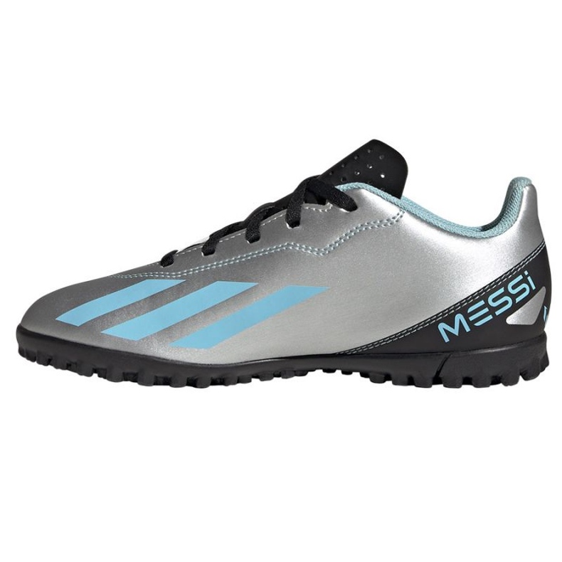 Kopačky Adidas X Crazyfast Messi.4 Tf Jr IE4068 šedá odstíny šedi 1 Kopačky Adidas X Crazyfast Messi.4 Tf Jr IE4068 šedá odstíny šedi 1