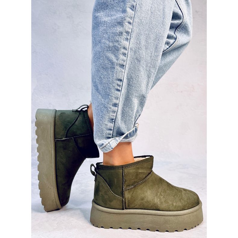 Platformové sněhule Solnis Green zelený 2