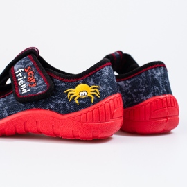 Černočervené pavoučí pantofle od Shelovetu modrý 1