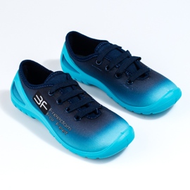 Chlapecké tmavě modré nazouvací tenisky Shelovet modrý 1