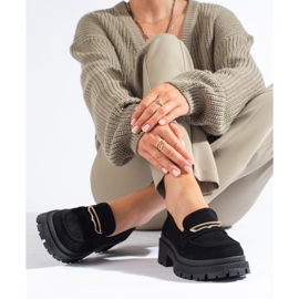 Dámské černé semišové mokasíny Shelovet černá 1