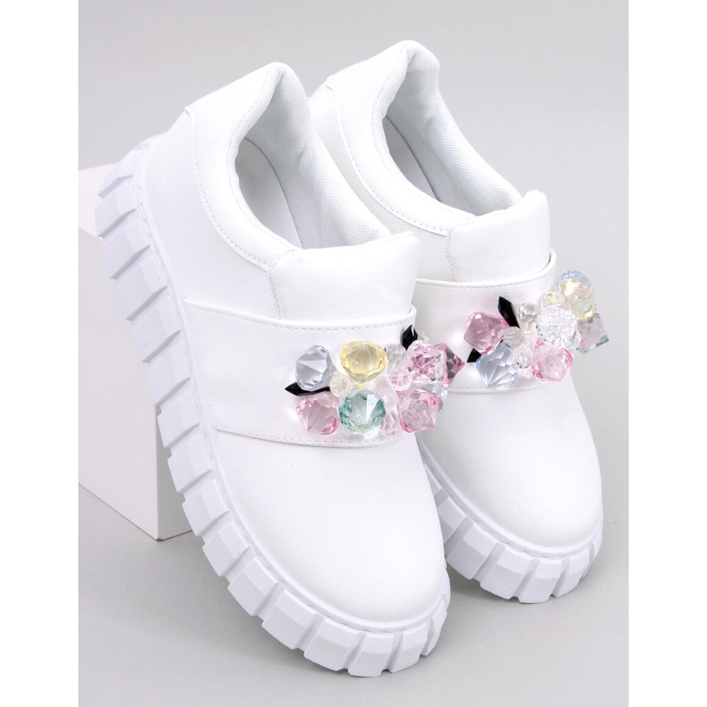 Platformové kalhoty Worth White bílý 1