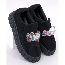 Platformové kalhoty Worth Black černá 1