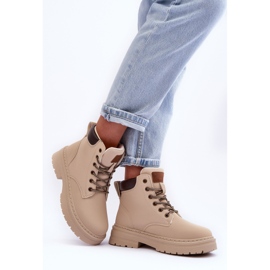 Dámské Trapperské boty Warm Light Beige Corbin béžový 2