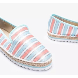 Ottawské modře pruhované espadrilky modrý růžový 2 Ottawské modře pruhované espadrilky modrý růžový 2