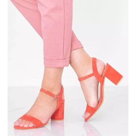 Oranžové sandály na sloupku Lauren oranžový 2