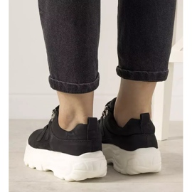 Černé sportovní tenisky s vysokou podrážkou Luna černá 2