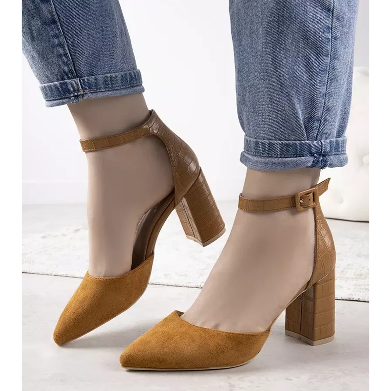 Velbloudí lodičky na postu Natalie hnědý 1