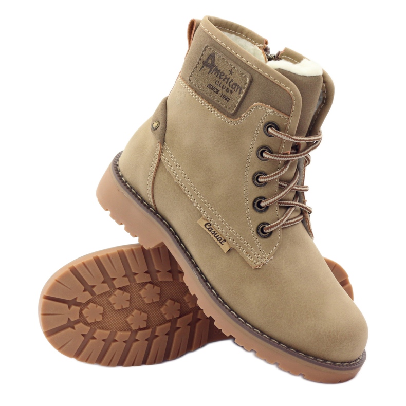 Teplé dřevěné bundy American Club 1904 béžové béžový 3