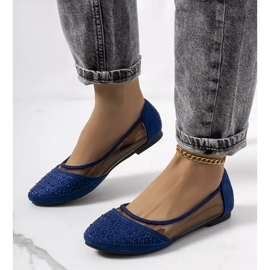 Námořnicky modré poloprůhledné baleríny Marx námořnická modrá 1