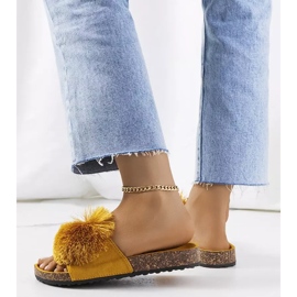 Žluté žabky na korkové podrážce Rett žlutá 1