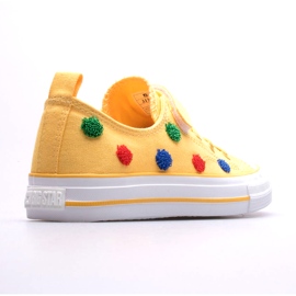 Dětské tenisky na suchý zip Big Star JJ374056 žluté žluť 2