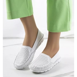 Bílé kožené mokasíny Juiz bílý 1