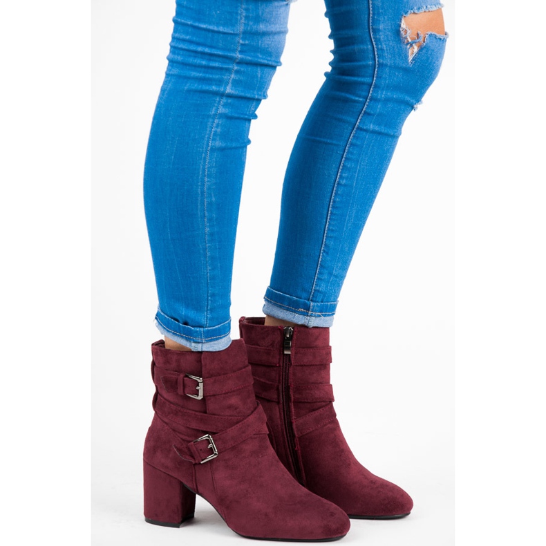 Seastar Kaštanové vysoké podpatky červené 1