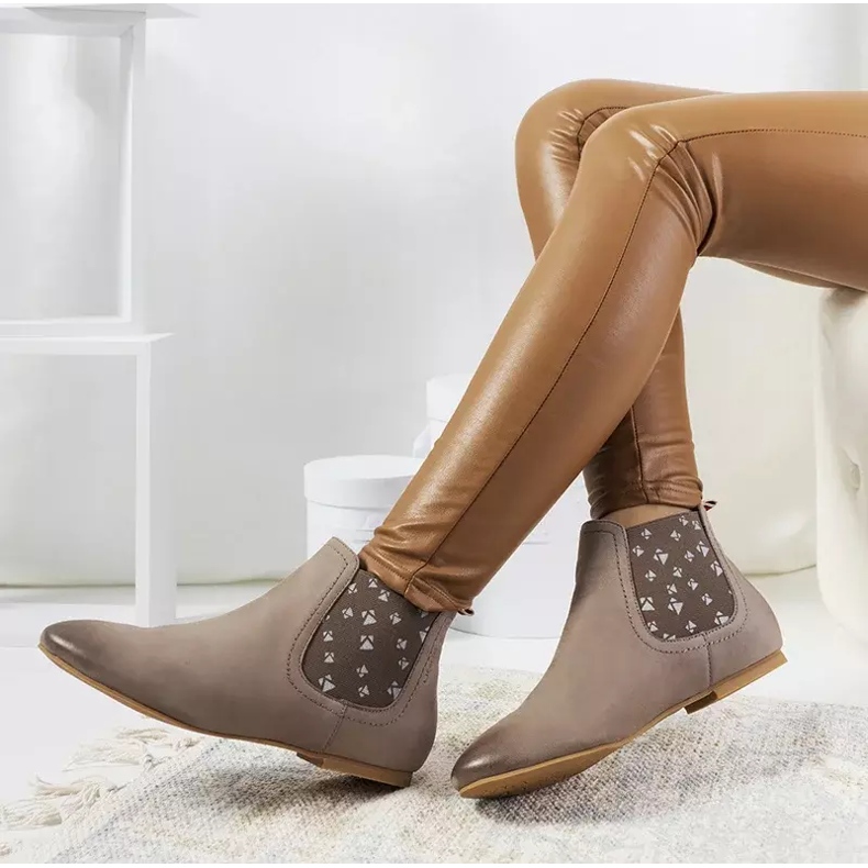 Lucciano šedé matné nazouváky béžový 2