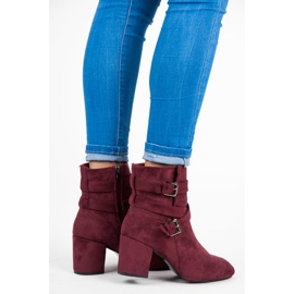 Seastar Kaštanové vysoké podpatky červené 2