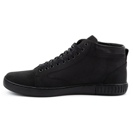 Polbut Pánské kožené creepers boty 2108sw černé černý 1