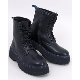 Kozačky na platformě Hamel BLACK/BLUE černý 1