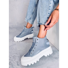 Kotníkové boty Tinli Blue modrý 2