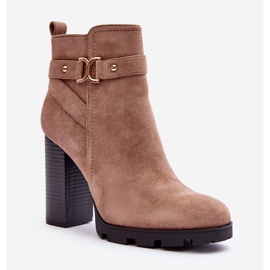 FB2 Béžové semišové kozačky na vysokém podpatku Liani béžový 1 FB2 Béžové semišové kozačky na vysokém podpatku Liani béžový 1